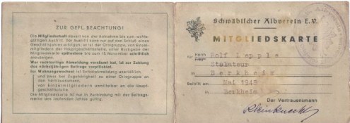 Mitgliederausweis Lepple 1948